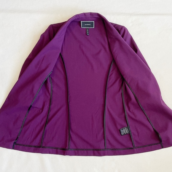EUC Le Chateau Woven Shawl Notch Collar Blazer in Purple Size XS - Picture 3 of 10